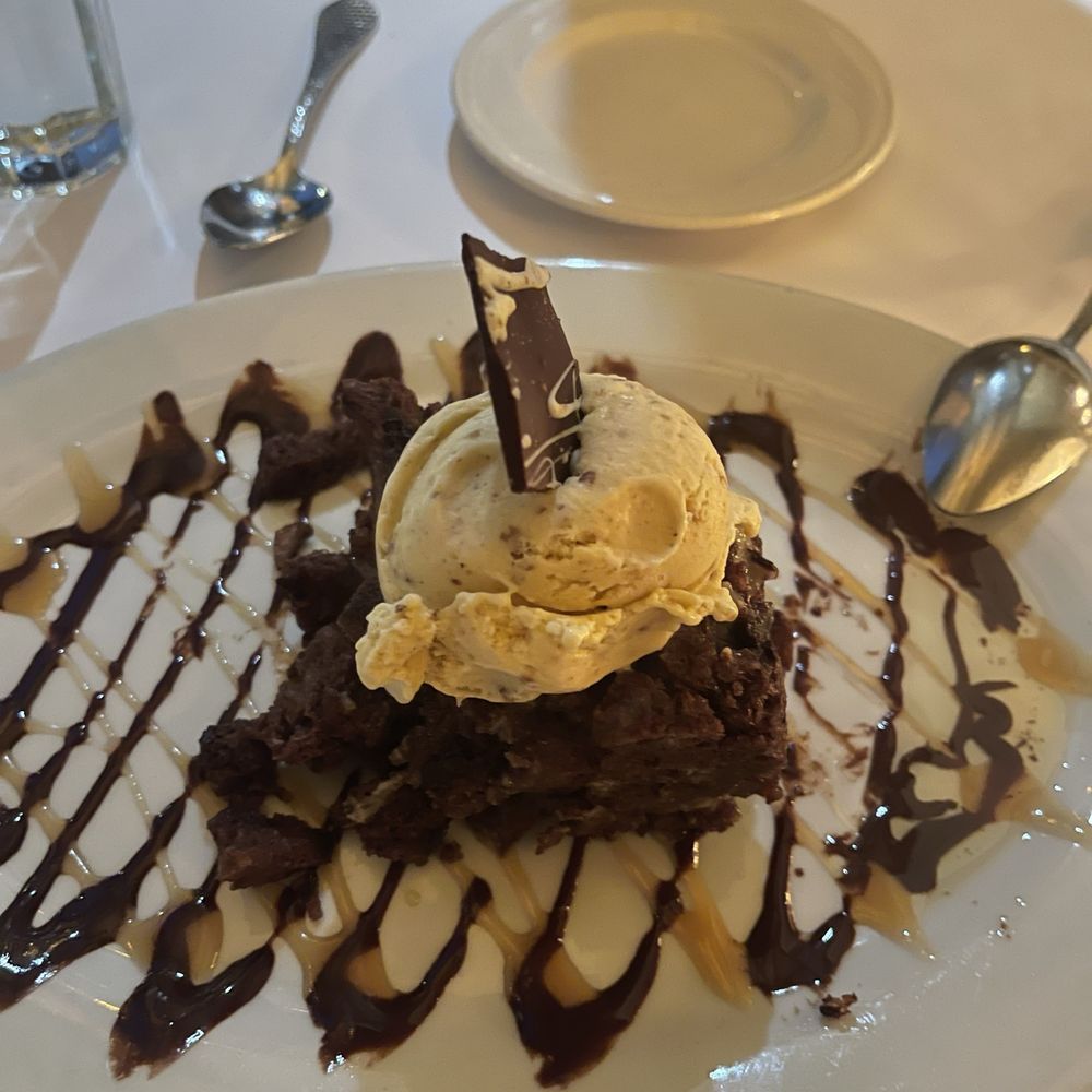 Frascati - Warm Black And White Chocolate Bread Pudding - Italian Near Me - San Francisco, California