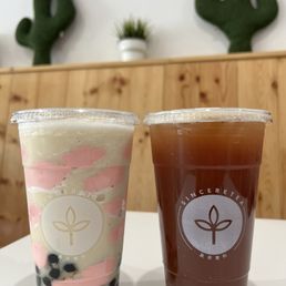 Jasmine milk tea cloud & peony plum tea Jasmine milk tea cloud & peony plum tea