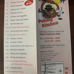 Peking Kitchen - Updated menu 3/20/26
