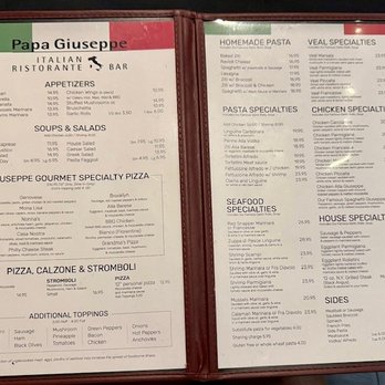Papa Giuseppe - Papa Guiseppe's menu - Desserts Near Me - Delray Beach, Florida