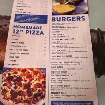 Silver Bullet Bar - The other side of the menu - Bars Near Me - Genola, Minnesota