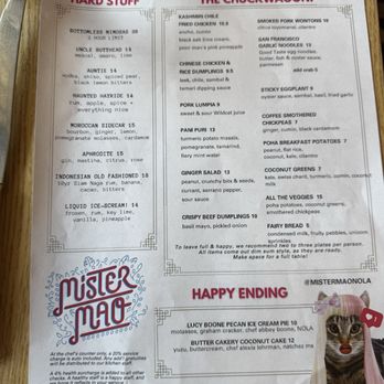 Mister Mao - Menu - Asian Fusion Near Me - New Orleans, Louisiana Mister Mao - Menu - Asian Fusion Near Me - New Orleans, Louisiana