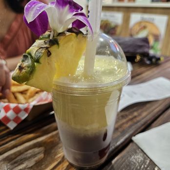 HI Burger - My friend ordered an ube pineapple shake! - Burgers Near Me - Urban Honolulu, Hawaii HI Burger - My friend ordered an ube pineapple shake! - Burgers Near Me - Urban Honolulu, Hawaii