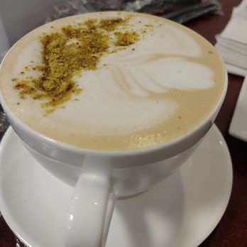 Pastry Xpo - Pistachio latte with oat milk - Coffee & Tea Near Me - Falls Church, Virginia Pastry Xpo - Pistachio latte with oat milk - Coffee & Tea Near Me - Falls Church, Virginia