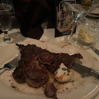 Opus 9 Steakhouse - Cowboy ribeye with fois gras - Steakhouses Near Me - Williamsburg, Virginia