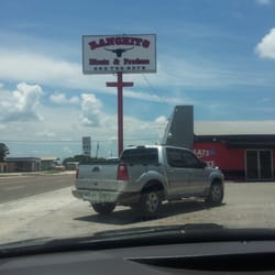 Ranchito Meat and Produce - Sign along the street for the business.