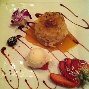 Papillon - Peach Bread Pudding with Orange Caramel Sauce & Butter Pecan Ice Cream - French Near Me - Fremont, California