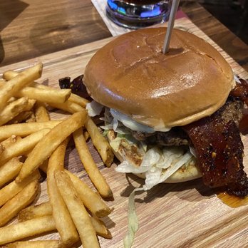 Twin Peaks - Billionaire's Bacon Burger - New American Near Me - Tempe, Arizona Twin Peaks - Billionaire's Bacon Burger - New American Near Me - Tempe, Arizona
