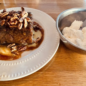 Whiskey Cake - Whiskey cake with whip cream on the side - New American Near Me - Irving, Texas Whiskey Cake - Whiskey cake with whip cream on the side - New American Near Me - Irving, Texas