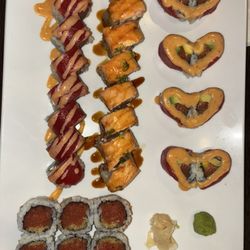 Volcano Sushi - Valentines Roll Michigan Roll Spicy Tuna Roll