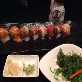 Sushi Kinoya - Rainbow roll with spicy tuna. - Sushi Bars Near Me - Long Beach, California Sushi Kinoya - Rainbow roll with spicy tuna. - Sushi Bars Near Me - Long Beach, California