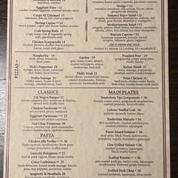 Dinner Menu