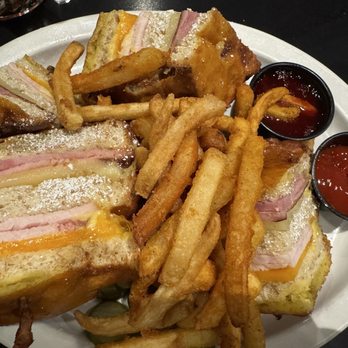 Bleu Monkey Grill - Monte cristo sandwich with fries - Bars Near Me - Hot Springs, Arkansas Bleu Monkey Grill - Monte cristo sandwich with fries - Bars Near Me - Hot Springs, Arkansas