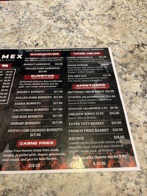Menu photo 2 BBQ Tex Mex Bremerton, WA