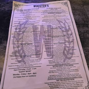 Wooster's Garden - Cocktail Bars Near Me - Houston, Texas Wooster's Garden - Cocktail Bars Near Me - Houston, Texas