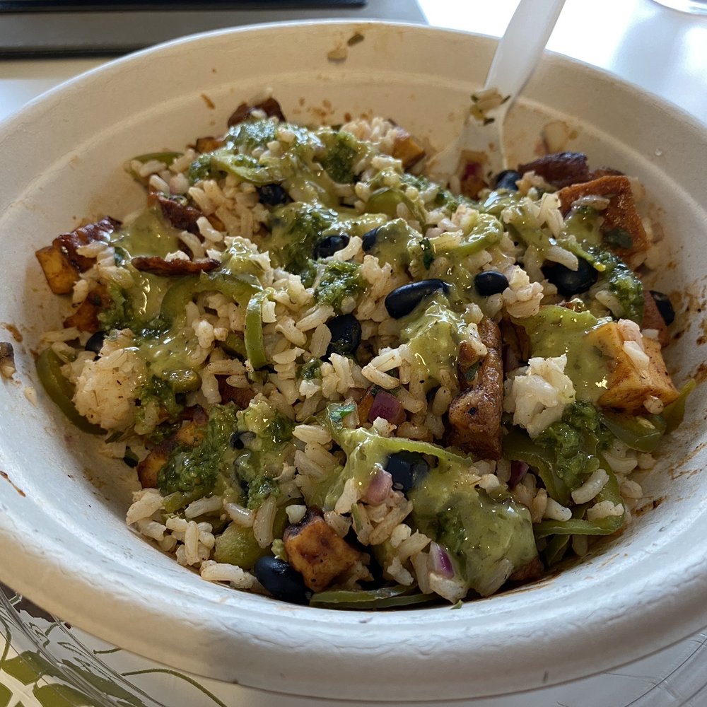 Roots Natural Kitchen - The aforementioned BBQ Tofu Bowl, all stirred up. So good! - New American Near Me - Richmond, Virginia Roots Natural Kitchen - The aforementioned BBQ Tofu Bowl, all stirred up. So good! - New American Near Me - Richmond, Virginia