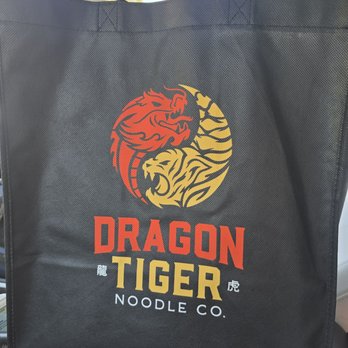 Dragon Tiger Noodle - Cute take-out bag. - Noodles Near Me - Las Vegas, Nevada
