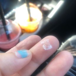 Piece of plastic in my drink