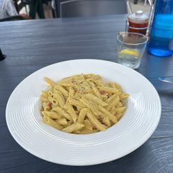 The Express Italian Eatery - Carbonara was simple and delicious. I added some of the hot pepper oil (not sure what it's called) to add a little kick.