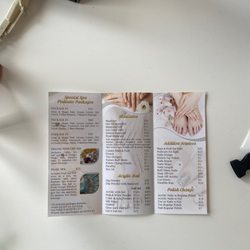 Pearl Nails and Spa - Menu