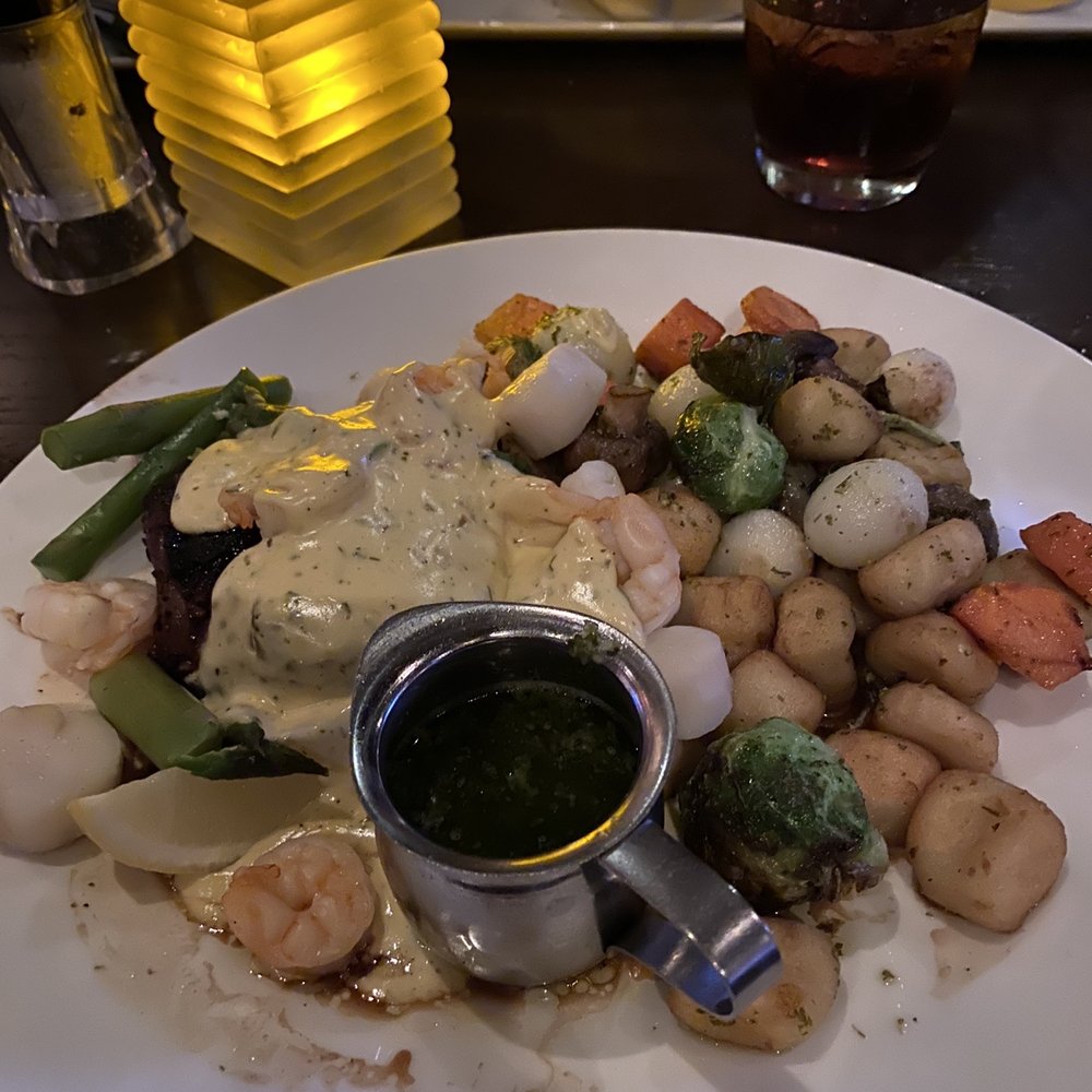 Streak Oscar with Gnocchi vegetable medley Streak Oscar with Gnocchi vegetable medley