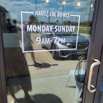 Nautical Bowls - a sign on the door of a restaurant - Acai Bowls Near Me - West Fargo, North Dakota Nautical Bowls - a sign on the door of a restaurant - Acai Bowls Near Me - West Fargo, North Dakota