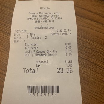 Denny's - What we ordered - Diners Near Me - San Diego, California