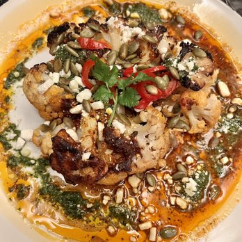 Dynamite Woodfire Grill - Cauliflower steak. - American Near Me - Omaha, Nebraska Dynamite Woodfire Grill - Cauliflower steak. - American Near Me - Omaha, Nebraska
