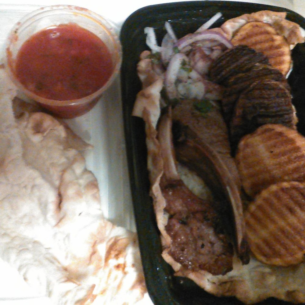 Khinkali House - Grilled Lamb Ribs, crinkled home fries, onions sprInkled w/ Somagh, herbed tomato sauce - Armenian Near Me - Glendale, California Khinkali House - Grilled Lamb Ribs, crinkled home fries, onions sprInkled w/ Somagh, herbed tomato sauce - Armenian Near Me - Glendale, California