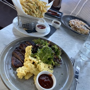Catch - Steak and eggs/ truffle fries. - Sushi Bars Near Me - West Hollywood, California Catch - Steak and eggs/ truffle fries. - Sushi Bars Near Me - West Hollywood, California
