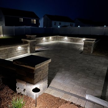 A. L. Landscaping - a night time view of a patio - Landscaping Near Me - Madison, Wisconsin