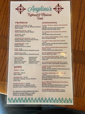 Menu photo 4 Angelina's Fry Bread Glendale, AZ