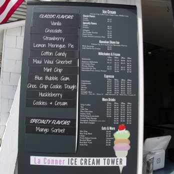 La Conner Ice Cream Tower - Menu - Ice Cream & Frozen Yogurt Near Me - La Conner, Washington
