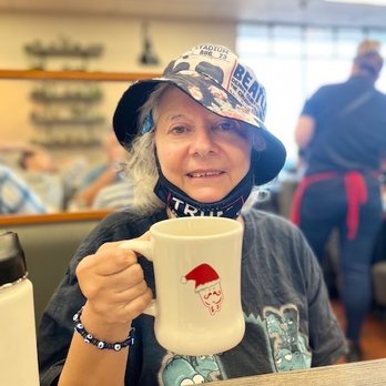 Biscuits Cafe - Diana enjoying her coffee - Breakfast & Brunch Near Me - Peoria, Arizona