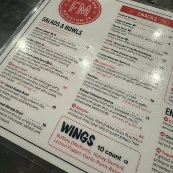 FM Kitchen & Bar - Menu - Bars Near Me - Houston, Texas FM Kitchen & Bar - Menu - Bars Near Me - Houston, Texas
