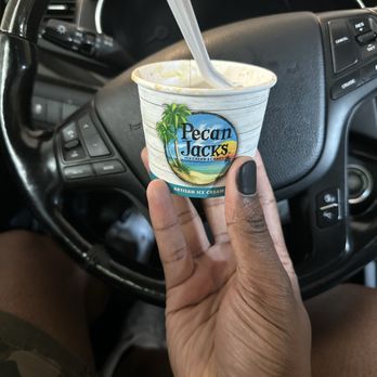 Pecan Jacks - 2 scoops of goodness in a cup (butter pecan and peach cobbler) - Ice Cream & Frozen Yogurt Near Me - Atlanta, Georgia Pecan Jacks - 2 scoops of goodness in a cup (butter pecan and peach cobbler) - Ice Cream & Frozen Yogurt Near Me - Atlanta, Georgia
