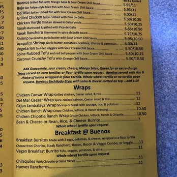 Buenos Grill - menu - Mexican Near Me - Reno, Nevada