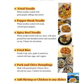 The Noodle Lady - Menu - Food Trucks Near Me