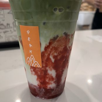 Peak Cafe - Strawberry Matcha - Cafes Near Me - Northridge, California