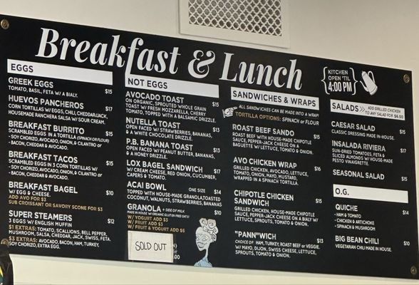 Menu photo 1 Pannikin Oceanside, CA