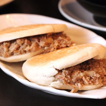 Ya Ya Noodles Chinese Restaurant - Chinese Hamburger with Pork (猪肉夹馍) ($7) - aka roujiamo. It's ok - kind of dry, and bread is a bit dense. - Chinese Near Me - Skillman, New Jersey Ya Ya Noodles Chinese Restaurant - Chinese Hamburger with Pork (猪肉夹馍) ($7) - aka roujiamo. It's ok - kind of dry, and bread is a bit dense. - Chinese Near Me - Skillman, New Jersey