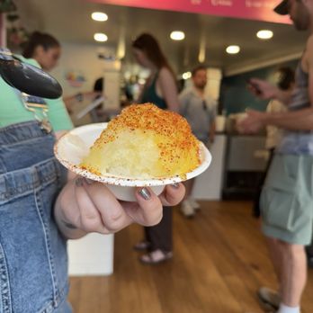 Zephyr Ice - Mango shaved ice with taijin seasoning on top - Desserts Near Me - Portland, Maine
