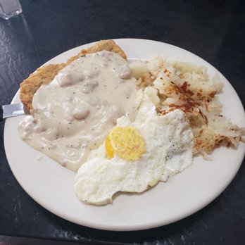 Cowan's Cafe - Chicken fried steak breakfast (not on the menu). TASTY!!! - Burgers Near Me - Duchesne, Utah