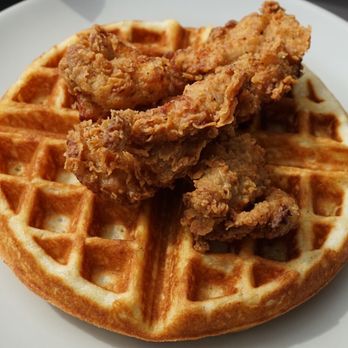 Ol Buckaroo - Brown butter waffle with fried chicken ($14) - Breakfast & Brunch Near Me - Three Rivers, California Ol Buckaroo - Brown butter waffle with fried chicken ($14) - Breakfast & Brunch Near Me - Three Rivers, California