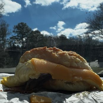Sunrise Biscuit Kitchen - Bacon egg and cheese biscuit. - Breakfast & Brunch Near Me - Chapel Hill, North Carolina