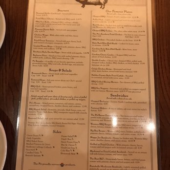The Pit - Lunch menu - Barbeque Near Me - Raleigh, North Carolina