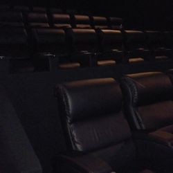Hoyts Greensborough - I know, the lighting is tough. But these are the brand spanking new leather reclining seats.