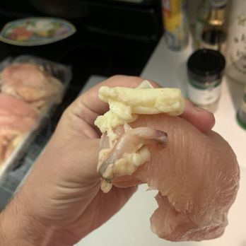 ALDI - Chicken breast with a whole worm - Grocery Near Me - Naples, Florida ALDI - Chicken breast with a whole worm - Grocery Near Me - Naples, Florida