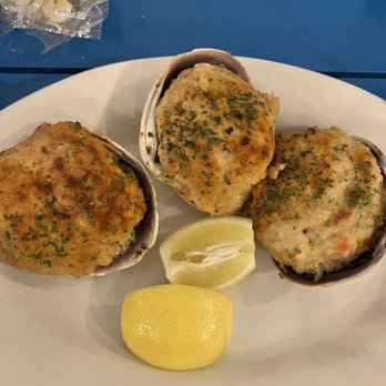 Anchor Pub & Grille - Stuffed clams appetizer. $6. Hot, delicious and freshly made to order. - Seafood Near Me - Beverly, Massachusetts Anchor Pub & Grille - Stuffed clams appetizer. $6. Hot, delicious and freshly made to order. - Seafood Near Me - Beverly, Massachusetts