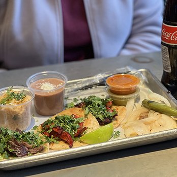 Twisted Trompo - Hers and... NEED I SAY MORE!  these Tacos were Delish.. Pastor and Barbacoa!  YUMM - Mexican Near Me - Dallas, Texas